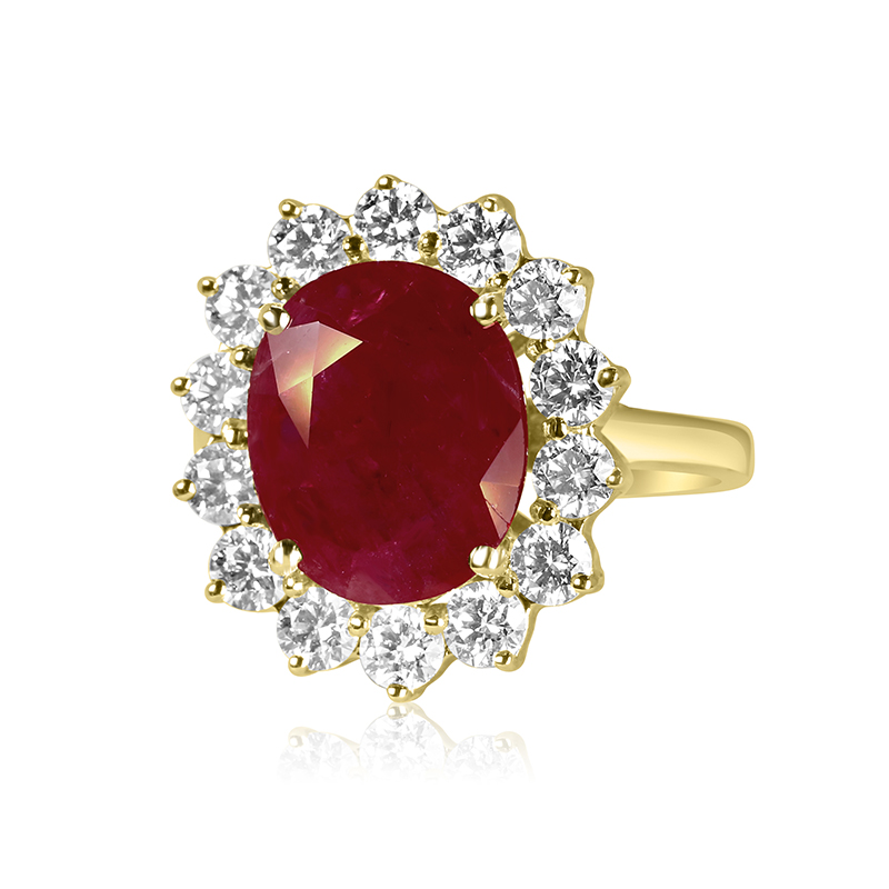 Classic Ruby and Diamond Ring